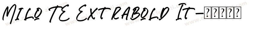Milo TE Extrabold It字体转换
